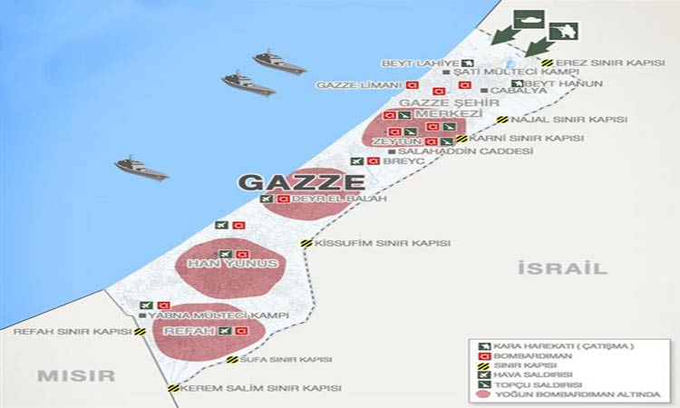 Photo of Korsan İsrail, Gazze’yi yoğun bir şekilde bombalıyor