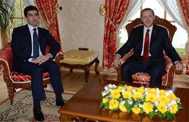 Photo of Türkiye cumhurbaşkanı, Neçirvan Barzani ile görüştü