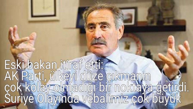 Photo of AKP’li Eski bakan Ertuğrul Günay: Suriye’nin dağılmasında vebalimiz çok büyük