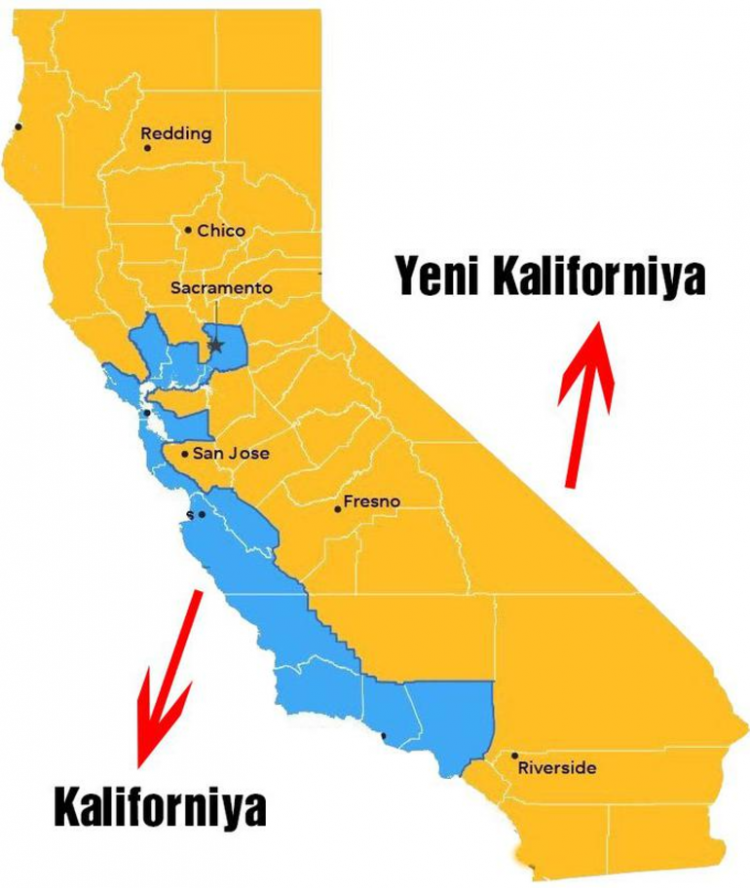 Photo of Kaliforniya’da Bir Grup ‘Ayrılıkçı’, “Yeni Kaliforniya” Adıyla Yeni Bir Eyalet Olarak Bağımsızlığını İlan Etti